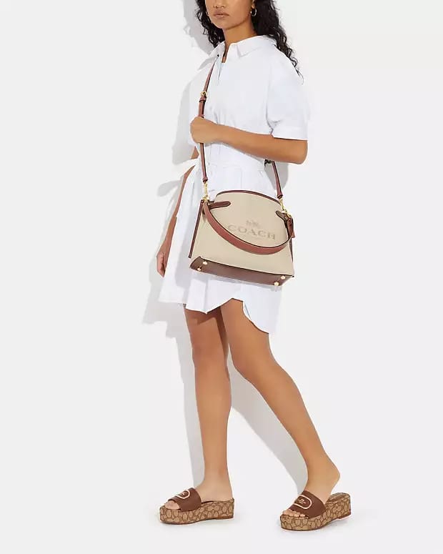 Canvas and refined calf leather